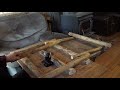 Log cabin model build 18x22 Ep3-moving logs on to sidewalls using pulley system