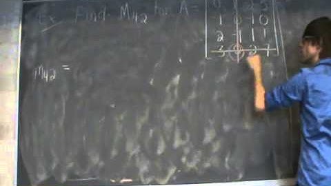 MATH 1201 - Ch 3 L 2 - Minors and Cofactors