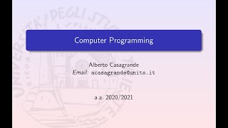 Computer Programming (20/21) - Lesson 3