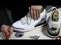 Process of making air jordan 3 retro white cement reimagined 2023