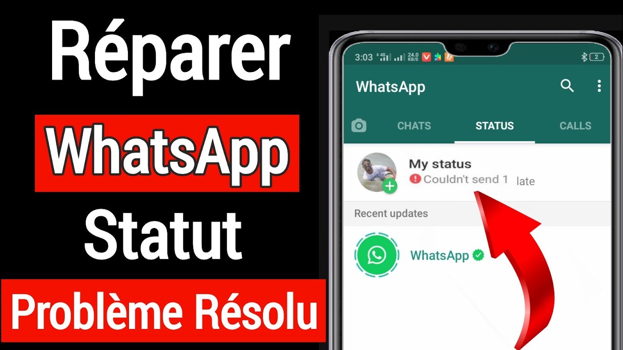 Comment rsoudre le problme de statut whatsapp  Comment rparer le statut WhatsApp