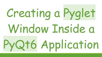 Creating a Pyglet Window Inside a PyQt6 Application