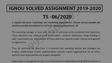 TS-6 Solved Assignment 2020