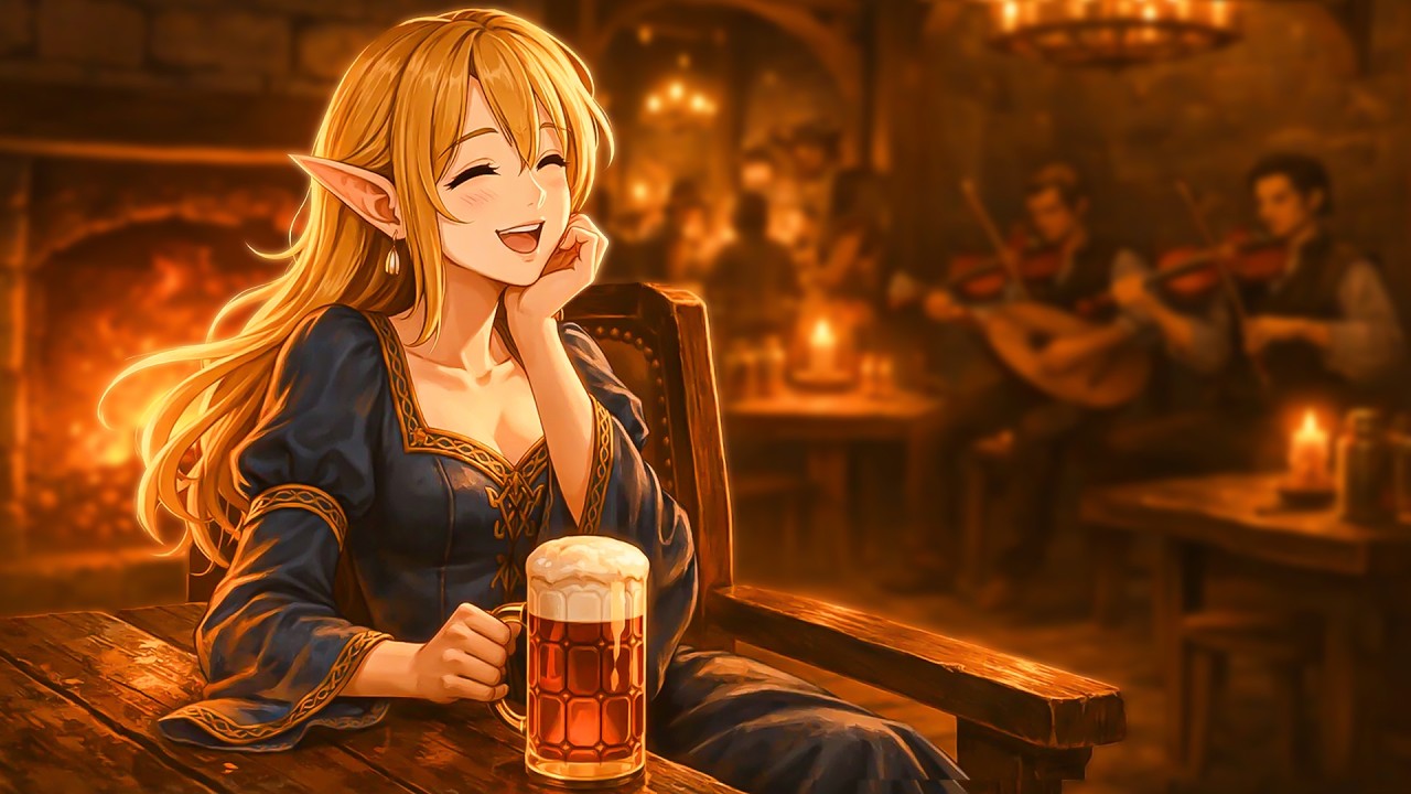 Peaceful Tavern Music | Relaxing Cozy Medieval Ambience for Deep Sleep, Meditation & Stress Relief