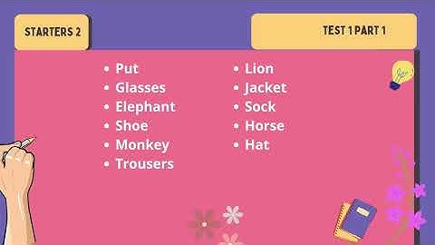 Starters 2 Test 1 Part 1