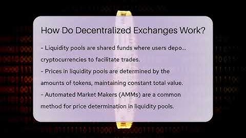 How Do Decentralized Exchanges Work? - CryptoBasics360.com