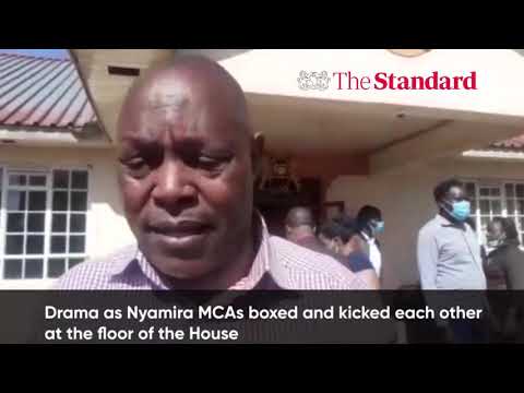 Nyamira MCAs exchange blows as they contested dewhipping of some MCAs from crucial committees