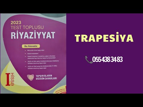 Trapesiyavə trapesiyanın orta xətti yeni test toplusu 2023