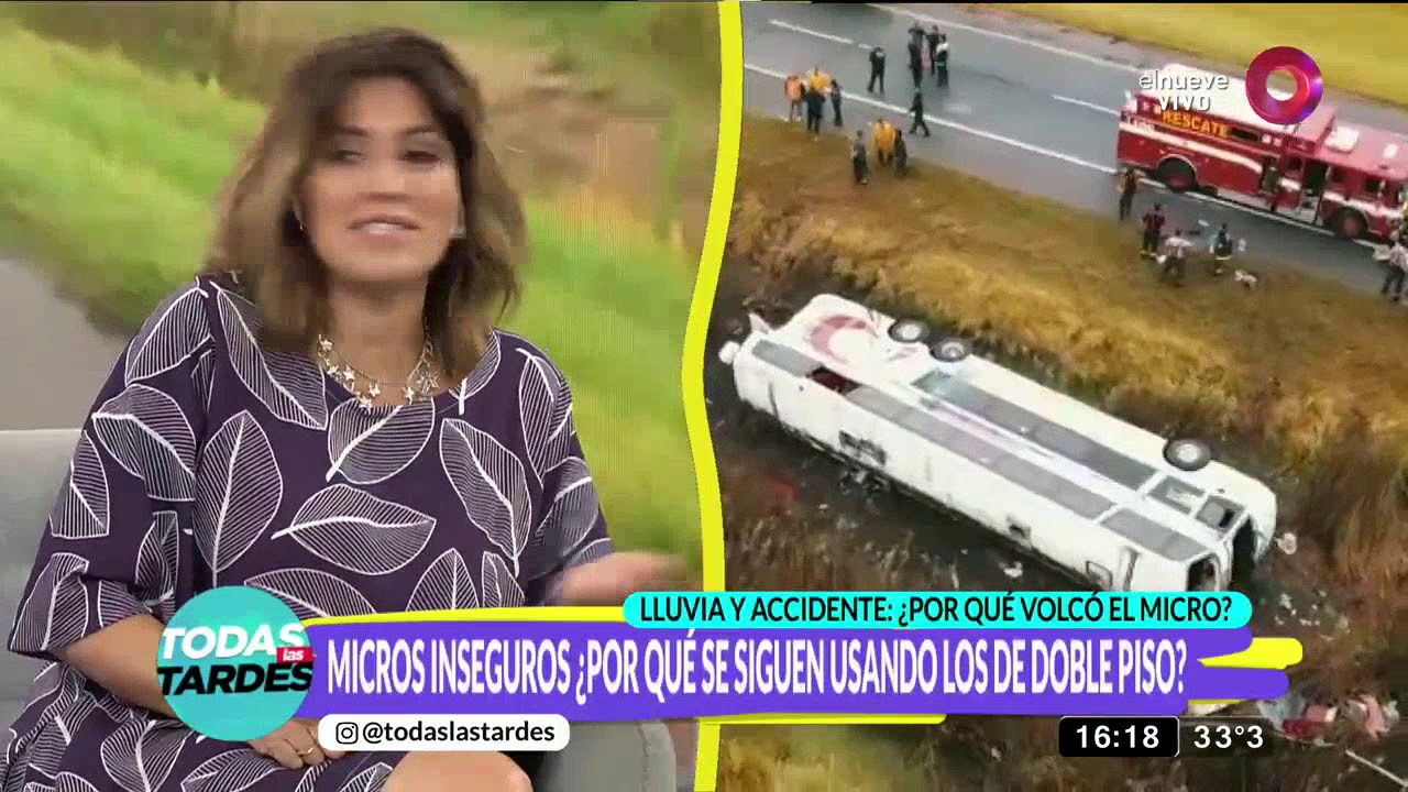 Vuelco de un micro en ruta 2 deja más de 15 heridos - YouTube