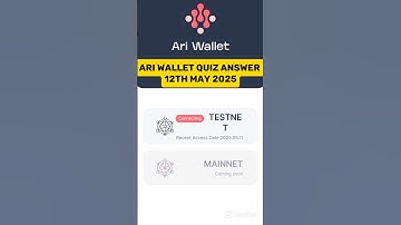 Ari Wallet Quiz Answer 12 may "25 #crypto