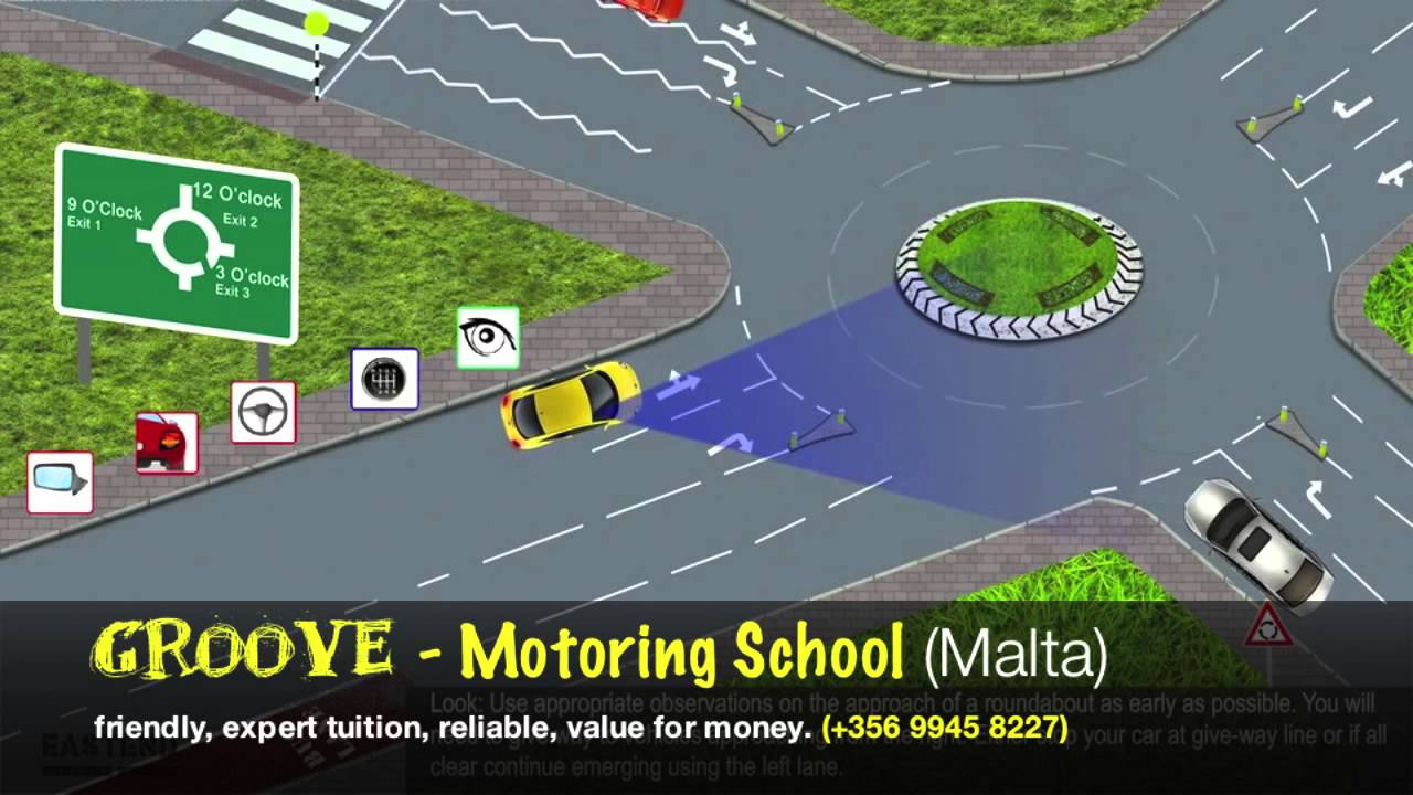 GROOVE Motoring School Malta Roundabouts (+356 9945 8227) YouTube