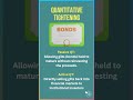 Quantitative Tightening I 60 Second Economics