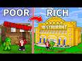 JJ and Mikey: From POOR To RICH Restaurant in Minecraft - Maizen