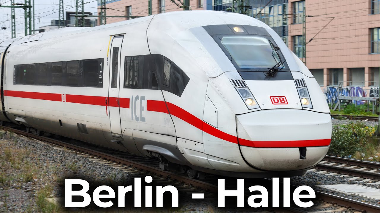 Deutsche Bahn: ICE 4 nach Sachsen Anhalt | 4K Führerstandsmitfahrt: Berlin - Halle | BR 412 Leerzug