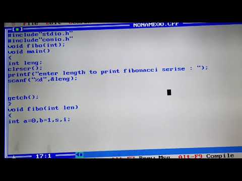 Fibonacci series using function with pointer - YouTube