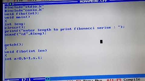 Fibonacci series using function with pointer