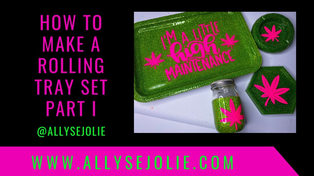 DIY GLITTER ROLLING TRAY/DOLLAR TREE CRAFTS/5 MIN CRAFTS 