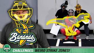 ABS, but the Strikezone is a Random Shape (ft. Savannah Bananas Umps) | Warehouse Challenges