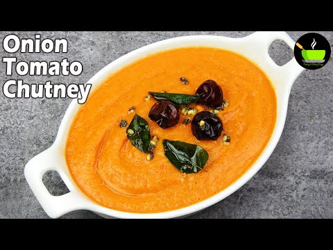 Onion Tomato Chutney Recipe | Tomato Onion Chutney Recipe | Chutney Recipe | Side Dish For Idli Dosa | She Cooks