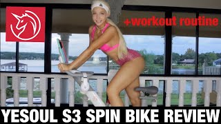 Yesoul S3 Indoor Spin Bike Review+ Workout Routine