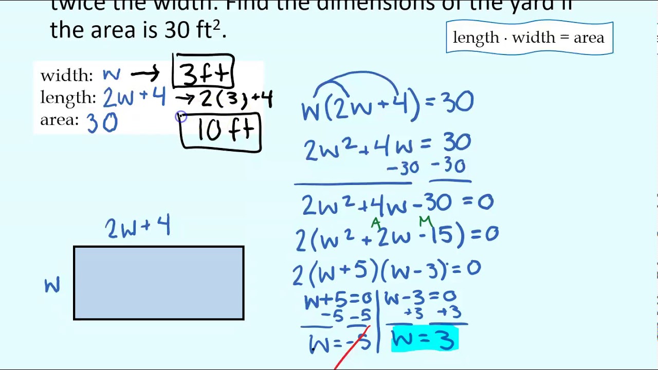 how to solve word problems in quadratic equation