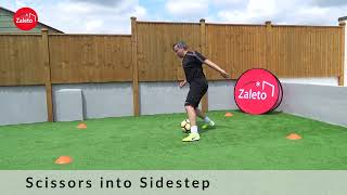 Scissors into Sidestep ⚽️ FOOTBALL SKILLS IN SLOW MOTION ⚽️ Bamboozle opponent with amazing skill