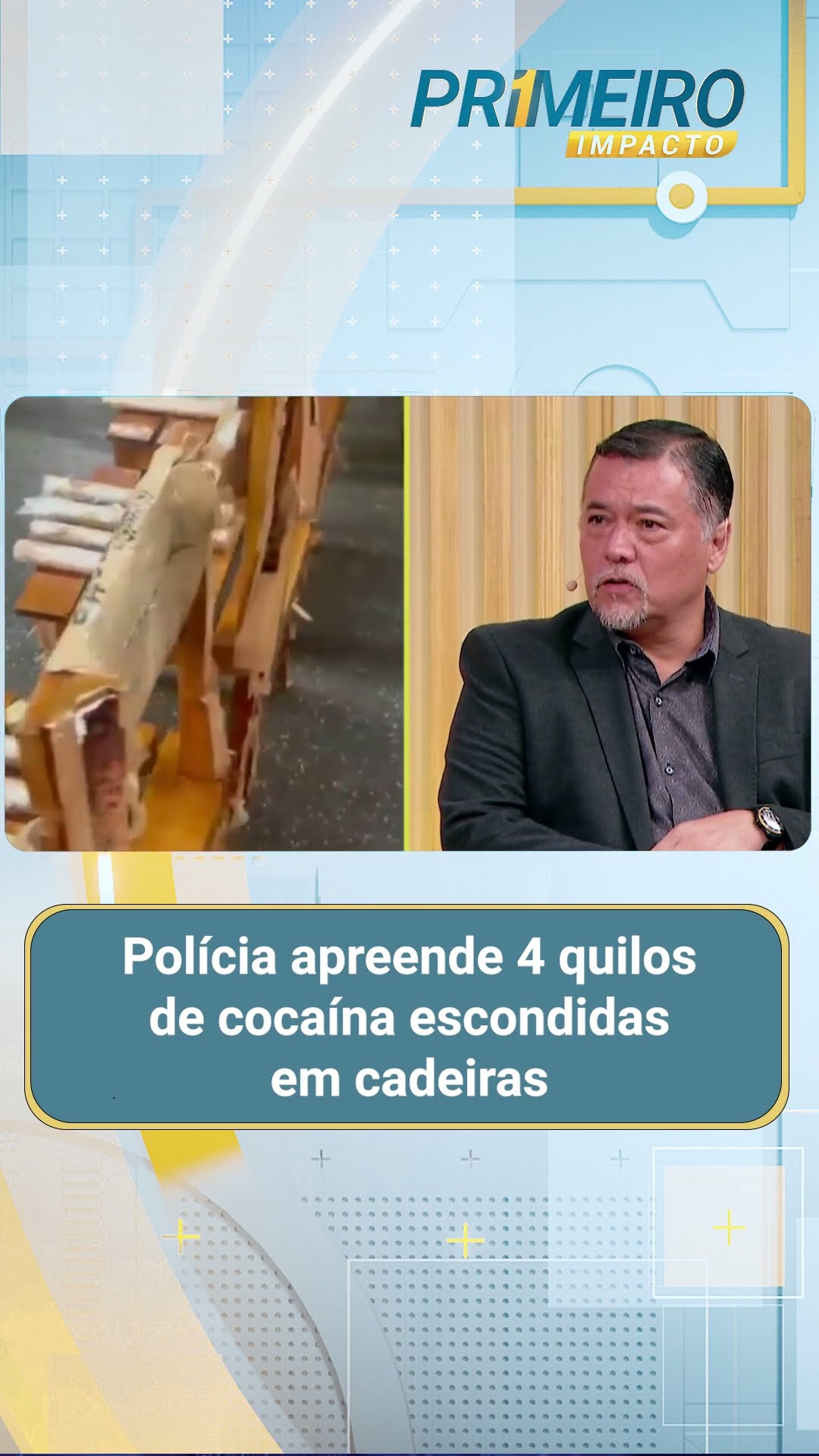 Polícia apreende 4 quilos de cocaína escondidas em cadeiras