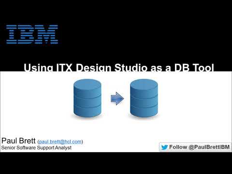 Using ITX Design Studio as a DB Tool