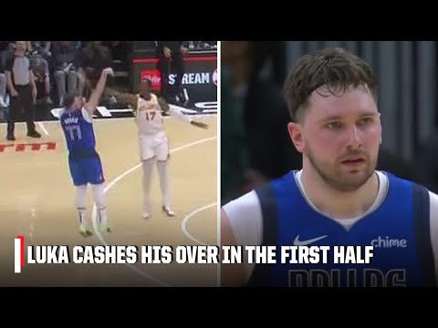 Luka Doncic OBLITERATES his PTS prop (37.5) in the FIRST HALF with 41 PTS vs. Hawks 🤑 | ESPN Bet