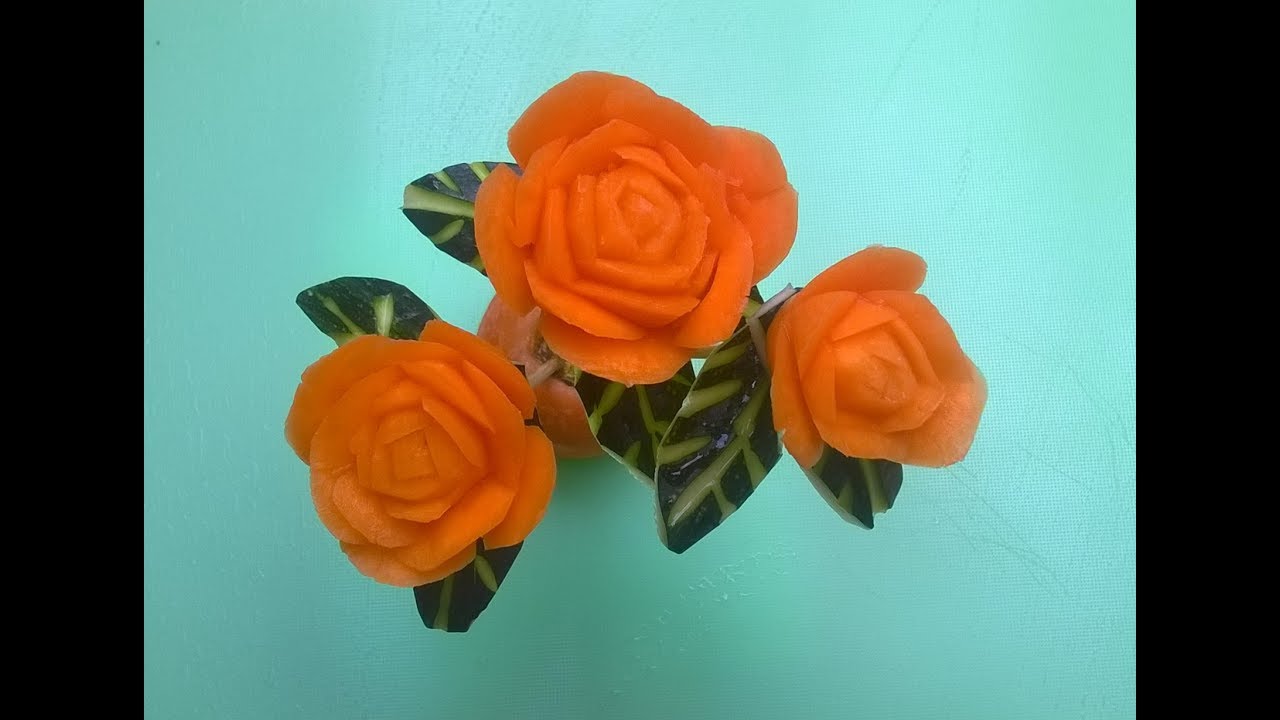 How to make Carrot flower / Flor de zanahoria YouTube