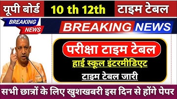 UP Board Exam 2026 Full Schedule Out | High School & Intermediate Exam Dates | UPMSP Latest Update