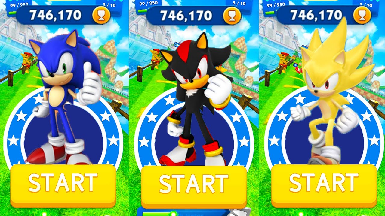 Sonic Dash - Sonic vs Shadow vs Super Sonic - All Characters Unlocked ...