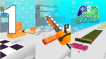 Sushi Roll 3D - Cooking ASMR Game Gameplay Walkthrough #1 (Android, IOS)