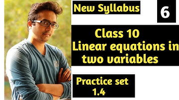 Class 10 new syllabus Linear equation in two variables practice set 1.4|Maharashtra board