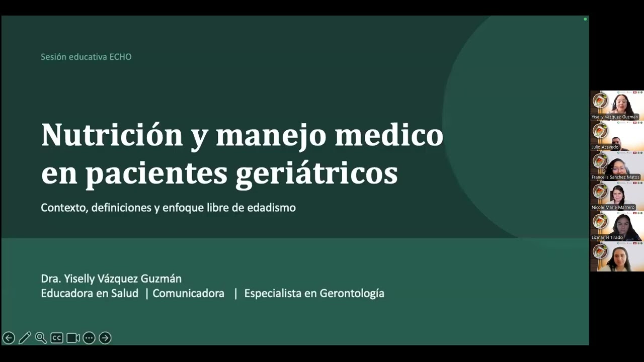 Session 01: Nutrition and Medical Management in Geriatric Patients