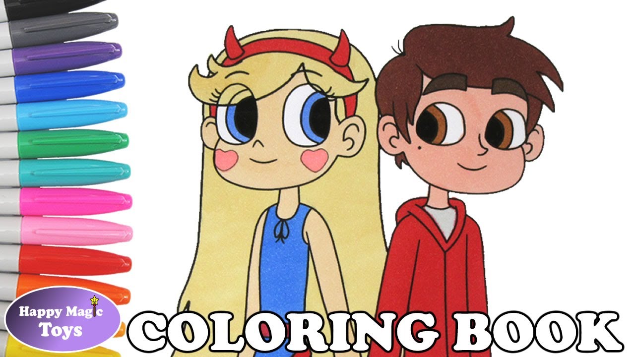 Star Vs the Forces of Evil coloring book pages Star Butterfly Marco Diaz coloring page Kids Art