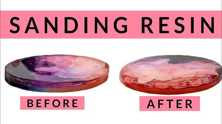 Sanding Resin: Before and after. Give your coasters a glossy and polished look