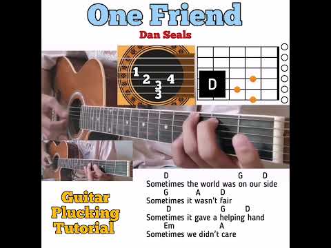 One Friend - Dan Seals guitar chords w/ lyrics & plucking tutorial