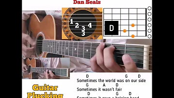 One Friend - Dan Seals guitar chords w/ lyrics & plucking tutorial