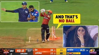 See Bumrah&#39;s Reaction when Travis Head Bowled by Anshul Kamboj on No Ball in IPL 2024 MI vs SRH