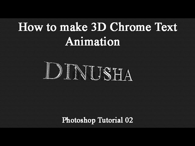 Make a 3D CHROME TEXT Effect and Turn It Into a Rotating ANIMATED GIF -  Photoshop Tutorial 