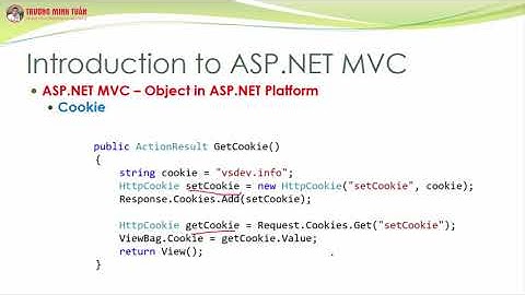 ASP.NET MVC (Lesson22) - ASP.NET MVC Với Object Cookie | TRUONG MINH TUAN OFFICIAL