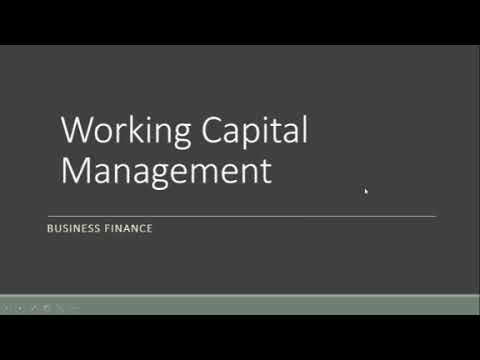 Video: Ano ang working capital sa isang antas ng negosyo?