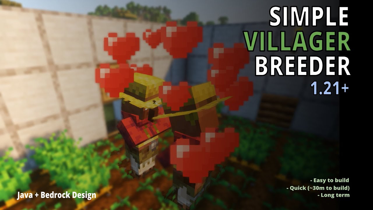 Auto Villager Breeder Tutorial 1 21+ EASY - YouTube