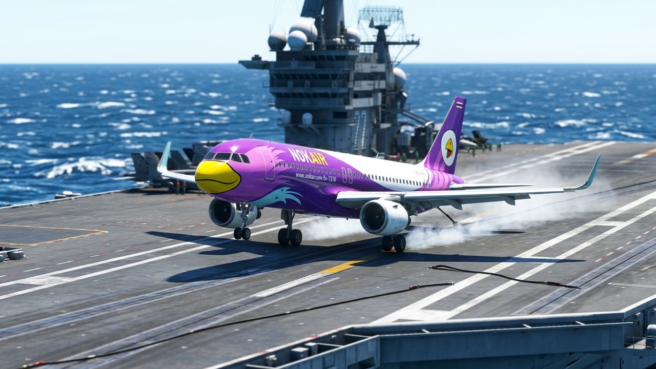 Insane Takeoff! Nok Air Airbus A320neo Takes Off from an Aircraft