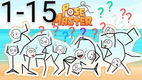 Pose master (WEEGOON) - Gameplay walkthrough -all level 1-15 -- funny stickman brain puzzle Game