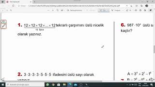 6.Sınıf Üslü sayılar - Tekrarlı Çarpım Soru Çözümü