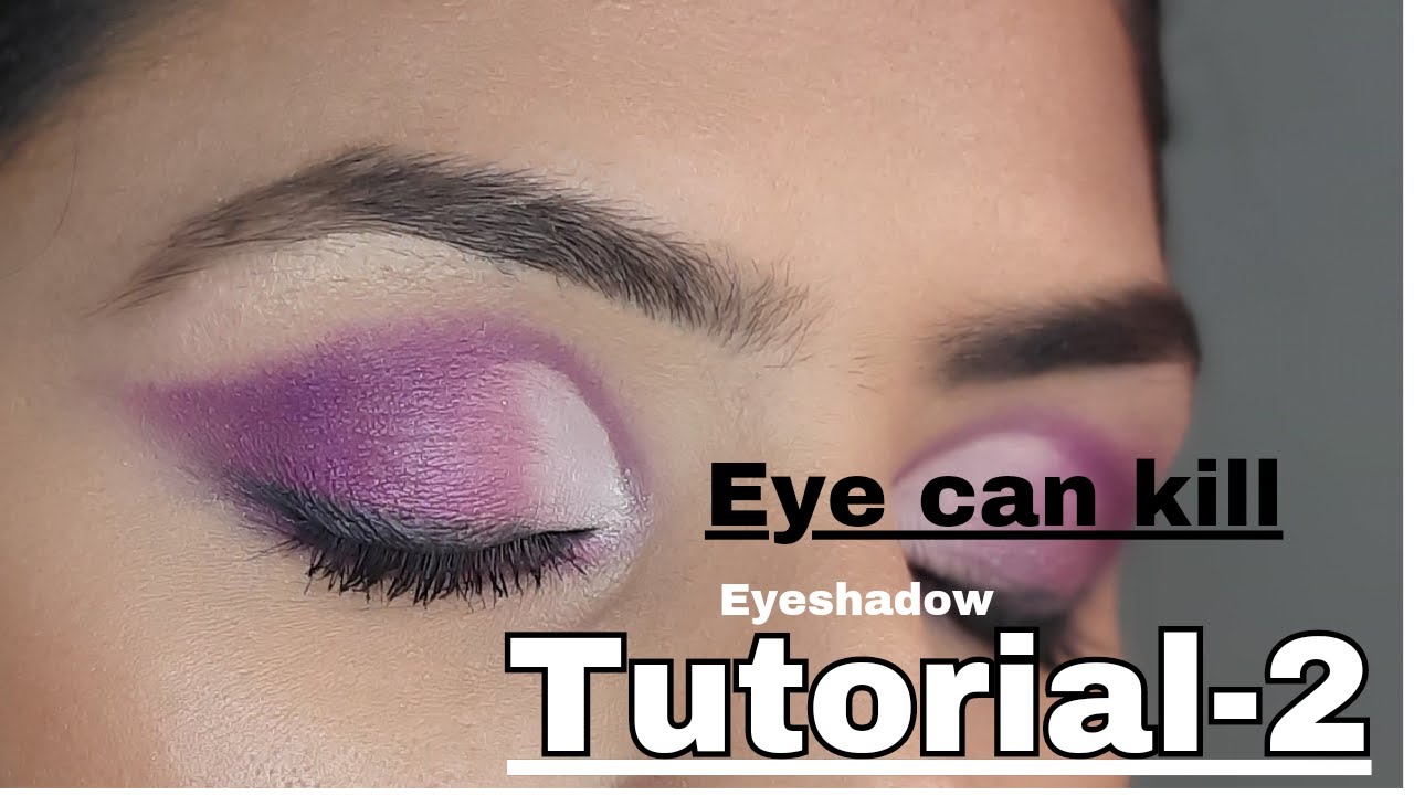 Purple eyeshadow tutorial simple cutcrease Eyemakeup purple easy