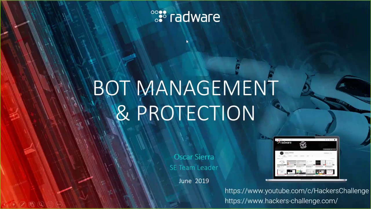 Webinar Radware Bot Manager- Demo en vivo - YouTube
