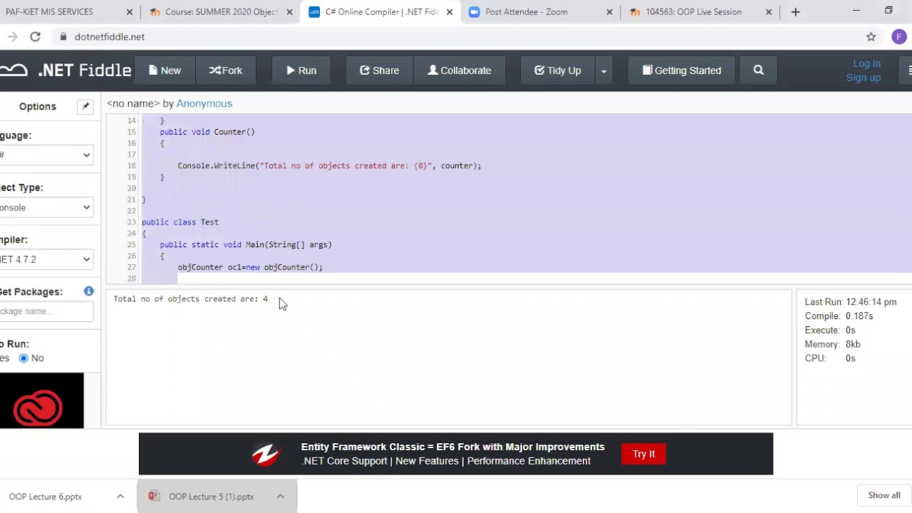 OOP Method Overloading 24th June p1 - YouTube